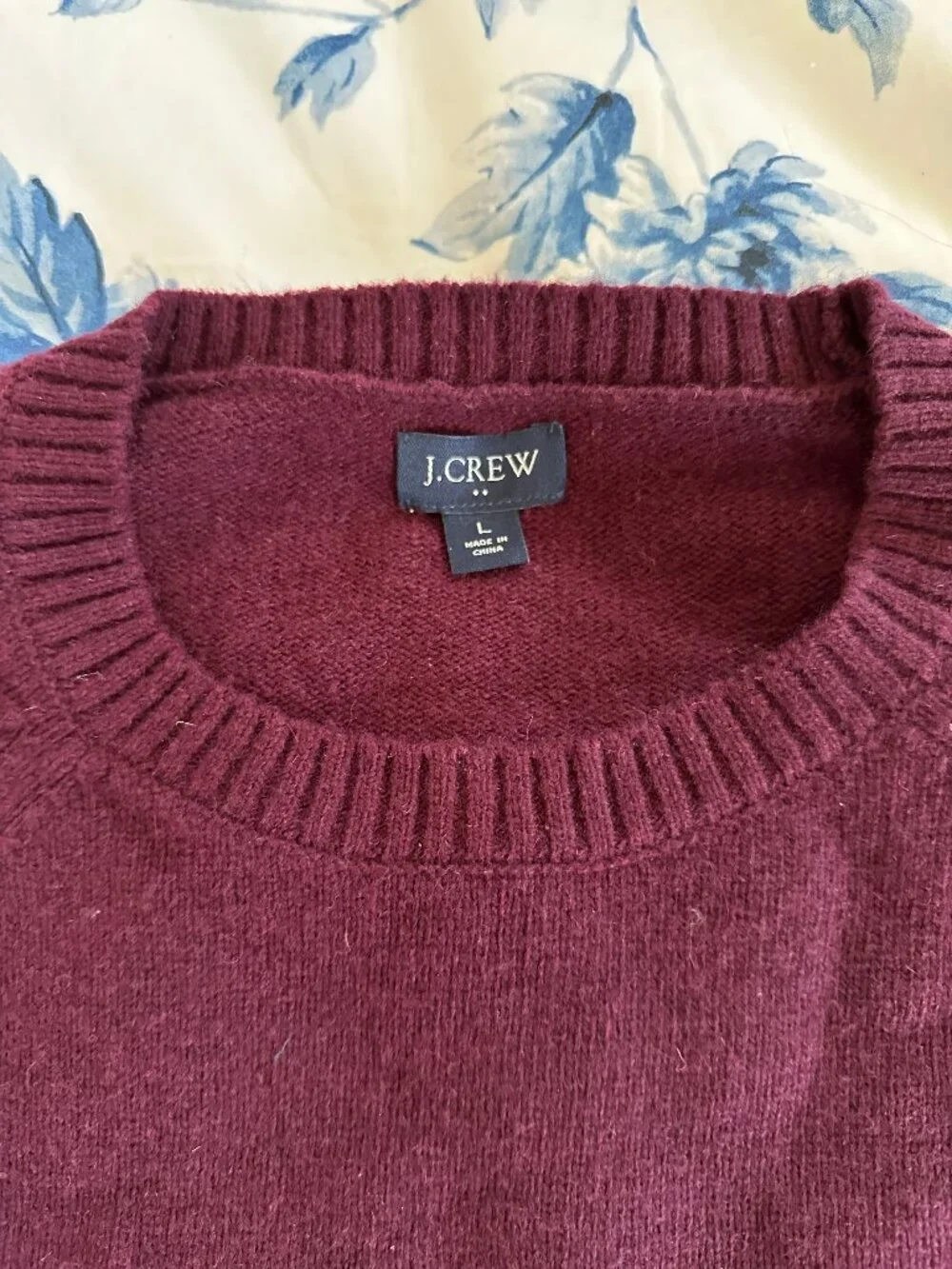 Men's J.Crew Cardinal Reed Wool Blend Sweater Large